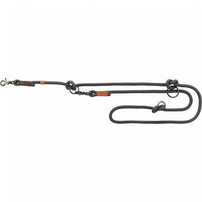 BE NORDIC smycz przedłużająca - ciemnoszara/brązowa