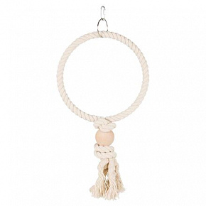 Wiszące bawełniane koło z drewnianą kulą TRIXIE