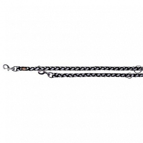 Smycz CAVO okrągła odblaskowa przełączana, czarna