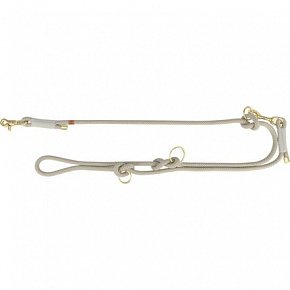 Soft Rope przedłużająca okrągła pleciona smycz, szara/jasnoszara