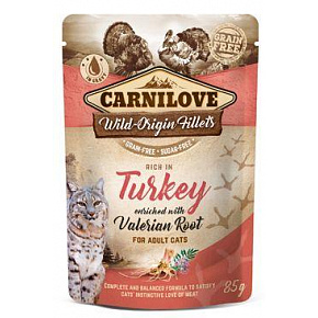 Carnilove Cat Pouch Indyk Wzbogacony Kozłkiem 85g Carnilove Cat Pouch Indyk Wzbogacony Kozłkiem 85g