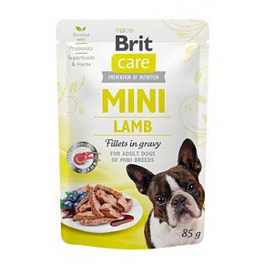 Brit Care Dog Mini filety z jagnięciny w sosie 85g Brit Care Dog Mini filety z jagnięciny w sosie 85g