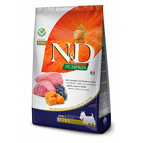 N&D Pumpkin DOG Adult Mini Lamb & Blueberry 7kg