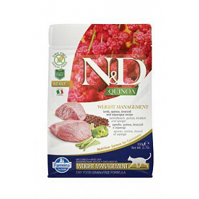 N&D Quinoa CAT Weight Management Jagnięcina i Brokuły 300g
