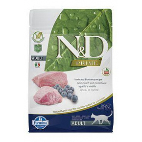 N&D PRIME CAT Adult Jagnięcina & Borówka 300g
