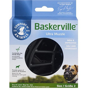 Kaganiec Baskerville plastikowy czarny dla psa rozm.2