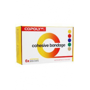 Bandaż elastyczny. CoPoly 5cm x 4,5m MIX NEON 6szt