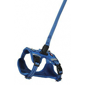 Szelki dla psa z smyczą 2m CLIP&GO niebieskie S Zolux