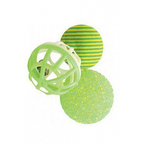 Zabawka dla kota zestaw piłek 3 szt. 4 cm zielone Zolux Zabawka dla kota zestaw piłek 3 szt. 4 cm zielone Zolux