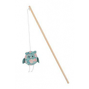 Zabawka wędka dla kota ETHICAT LEAF sowa catnip Zolux Zabawka wędka dla kota ETHICAT LEAF sowa catnip Zolux