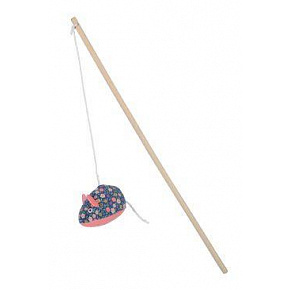 Zabawka wędka dla kota ETHICAT FLORAL mysz catnip Zolux