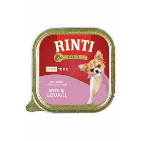 Rinti Dog Gold Mini tacka kaczka+drób 100g Rinti Dog Gold Mini tacka kaczka+drób 100g