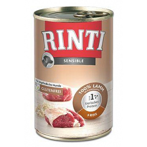 Rinti Dog Sensible puszka jagnięcina+ryż 400g Rinti Dog Sensible puszka jagnięcina+ryż 400g