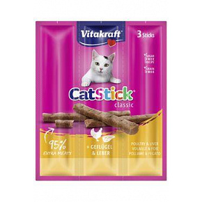 Vitakraft Cat przysmak. Stick Classic drób+wątroba 3x6g