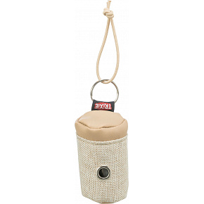 Pojemnik na woreczki na odchody, z zamkiem błyskawicznym, płótno/sztuczna skóra, różne kolory Pojemnik na woreczki na odchody, z zamkiem błyskawicznym, płótno/sztuczna skóra, różne kolory