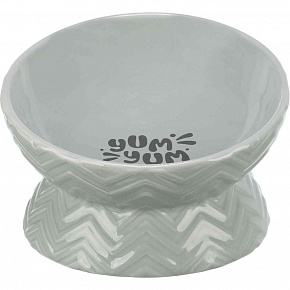 Podniesiona miska ceramiczna, ergonomiczny kształt, 0,35 l / 17 cm, szara Podniesiona miska ceramiczna, ergonomiczny kształt, 0,35 l / 17 cm, szara