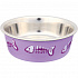 Miska ze stali nierdzewnej dla kotów z kolorowym nadrukiem 0,3 l/12 cm