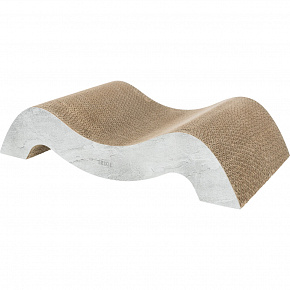 XXL drapak podwójna fala, 64 × 14 × 37 cm, karton, szary XXL drapak podwójna fala, 64 × 14 × 37 cm, karton, szary