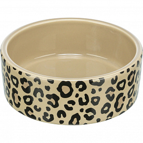 Ceramiczna miska LEO, 0,3 l/ 12 cm, brązowa/leopardzia Ceramiczna miska LEO, 0,3 l/ 12 cm, brązowa/leopardzia