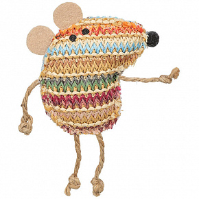 Kolorowa myszka z kocimiętką, 14 cm, poliester Kolorowa myszka z kocimiętką, 14 cm, poliester