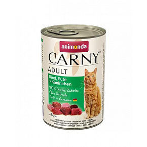 Animonda CARNY® cat Adult wołowina, indyk i królik opak. 6 x 400 g puszka