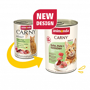 ANIMONDA puszka CARNY Adult - kurczak, indyk+królik 400g ANIMONDA puszka CARNY Adult - kurczak, indyk+królik 400g