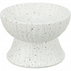 Podwyższona miska ceramiczna, 0,2 l / 13 cm, biała prążkowana Podwyższona miska ceramiczna, 0,2 l / 13 cm, biała prążkowana