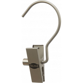 Haczyk z klipsem, 6.2 x 11.3 x 2.9 cm, srebrny matowy Haczyk z klipsem, 6.2 x 11.3 x 2.9 cm, srebrny matowy