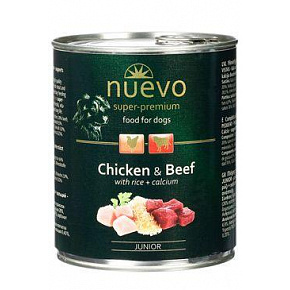 Nuevo pes Junior Kurczak i Wołowina konserwa. 800g