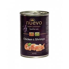 NUEVO cat Adult Chicken & Shrimps opak. 6 x 400 g puszka NUEVO cat Adult Chicken & Shrimps opak. 6 x 400 g puszka