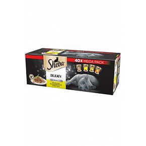 Sheba saszetka Delikatesse wybór drobiowy 40x85g Sheba saszetka Delikatesse wybór drobiowy 40x85g