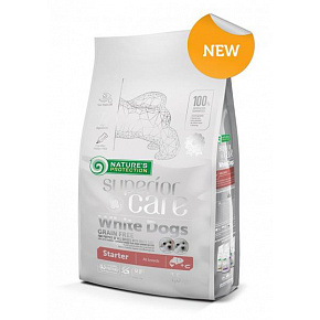 Natures P Superior care white dog GF puppy starter łosoś wszystkie rasy 10 kg