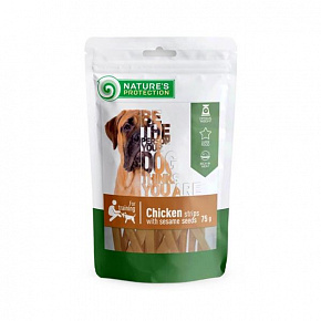 Przysmak Natures P Snack dog chicken strips with sesame 75 g Przysmak Natures P Snack dog chicken strips with sesame 75 g