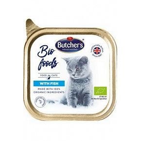 Butcher's Cat Bio Foods z rybą tacka 85g