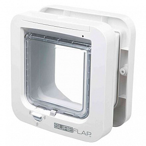 SureFlap 4-kierunkowe drzwiczki na mikroczip 21 x 21 cm - białe