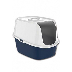 WC dla kota Just Eazy kryte 51x38,9x38,7cm, ciemne. niebieski WC dla kota Just Eazy kryte 51x38,9x38,7cm, ciemne. niebieski