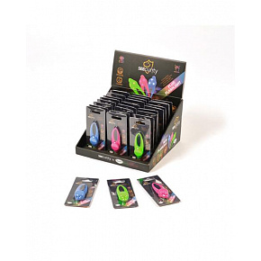 Zawieszka na obrożę DUVO+ LED świecąca, silikonowa (niebieska, zielona, różowa) 8x3cm