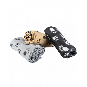 Koc DUVO+ z polaru 100x70x2cm, mix kolorów, nadruk łapki Koc DUVO+ z polaru 100x70x2cm, mix kolorów, nadruk łapki