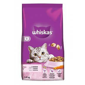 Whiskas Dry z łososiem 1,4kg Whiskas Dry z łososiem 1,4kg