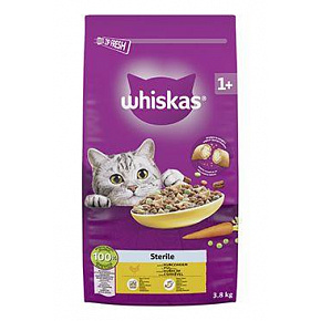 Whiskas Dry Sterile z kurczakiem 3,8kg Whiskas Dry Sterile z kurczakiem 3,8kg