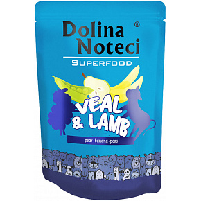 DOLINA NOTECI SUPERFOODS cielęcina i jagnięcina saszetka dla psów 300 g DOLINA NOTECI SUPERFOODS cielęcina i jagnięcina saszetka dla psów 300 g