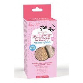 Schesir Cat konserwa. Kitten Mix Texture kurczak/łosoś 3x55g Schesir Cat konserwa. Kitten Mix Texture kurczak/łosoś 3x55g