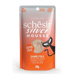 Schesir Cat saszetka Senior Lifestage Mousse łosoś/kurczak 80g Schesir Cat saszetka Senior Lifestage Mousse łosoś/kurczak 80g