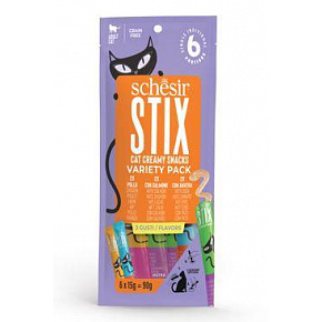 Schesir Cat przysmak Stix Liquid Snack Variety 6x15g