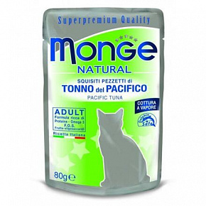 MONGE NATURAL saszetka tuńczyk w galarecie dla kotów 80 g MONGE NATURAL saszetka tuńczyk w galarecie dla kotów 80 g
