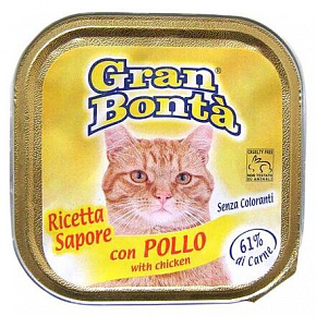 GRAN BONTA pasztet z kurczakiem dla kotów 100g GRAN BONTA pasztet z kurczakiem dla kotów 100g