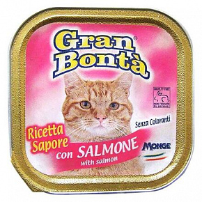 GRAN BONTA pasztet z łososiem dla kotów 100g GRAN BONTA pasztet z łososiem dla kotów 100g