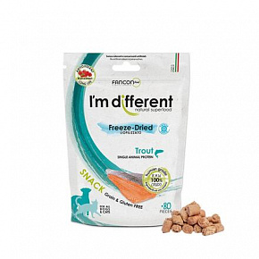 I´M DIFFERENT SNACK pstrąg - mrożona suszona przekąska, 40 g