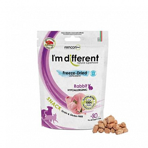 I´M DIFFERENT SNACK królik - mrożona suszona przekąska, 40 g