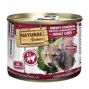 Natural Greatness OBESITY CONTROL dieta weterynaryjna, puszka dla kotów 200g